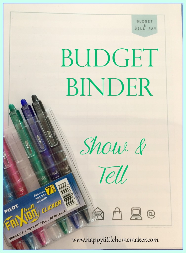 Budget Binder Show N Tell