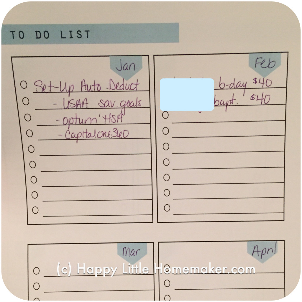 budget binder show and tell to do list