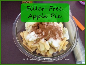 filler free apple pie