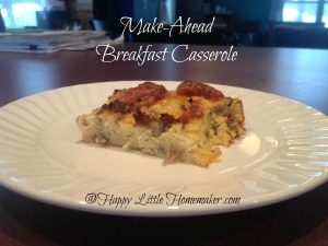 make ahead breakfast casserole