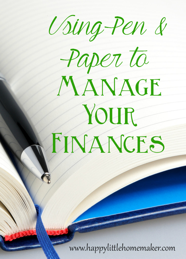using pen & paper to manage your finances